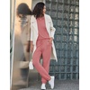 image:imageEkouaer Womens Pajamas Set Long Sleeve Loungewear Soft Lounge Set Joggers with PocketsPale Violet Red