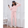 image:imageEkouaer Womens Pajamas Set Long Sleeve Loungewear Soft Lounge Set Joggers with PocketsPink Stripe