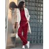 image:imageEkouaer Womens Pajamas Set Long Sleeve Loungewear Soft Lounge Set Joggers with PocketsRed Leopard
