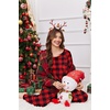 image:imageEkouaer Womens Pajamas Set Long Sleeve Loungewear Soft Lounge Set Joggers with PocketsRed and Black Plaid
