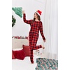 image:imageEkouaer Womens Pajamas Set Long Sleeve Loungewear Soft Lounge Set Joggers with PocketsRed and Black Plaid