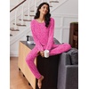 image:imageEkouaer Womens Pajamas Set Long Sleeve Loungewear Soft Lounge Set Joggers with PocketsRose Leopard