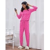 image:imageEkouaer Womens Pajamas Set Long Sleeve Loungewear Soft Lounge Set Joggers with PocketsRose Leopard