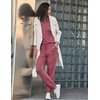 image:imageEkouaer Womens Pajamas Set Long Sleeve Loungewear Soft Lounge Set Joggers with PocketsWine Red