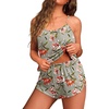 image:imageEkouaer Womens Cami Pajama Sets Soft Shorts Lingerie Set Camisole 2 Piece Cami Shorts Pj NightwearGrey Floral