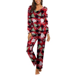 image:imageEkouaer Womens Pajama Sets 2 Piece Lounge Set Fall Winter Pajamas Long Sleeve Pjs Top and Pants Soft Pj Sets Loose SleepwearChristmas Snowman