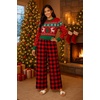 image:imageEkouaer 2 Pack Women Pajama Pants Soft Casual Pajama Bottoms Comfy Wide Leg Sleep Pants Pj Bottoms with PocketsRed Black Plaidblack White Plaid
