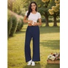 image:imageEkouaer 2 Pack Women Pajama Pants Soft Casual Pajama Bottoms Comfy Wide Leg Sleep Pants Pj Bottoms with PocketsWine Rednavy