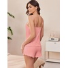image:imageEkouaer 2 Pack Womens Cami Pajama Sets Cute Print Tank Top Pjs and Shorts Camisole Lounge SetGreypink