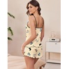 image:imageEkouaer 2 Pack Womens Cami Pajama Sets Cute Print Tank Top Pjs and Shorts Camisole Lounge SetYellow Butterflyflamingo