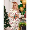 image:imageEkouaer 2 Pack Womens Capri Pajama Sets Short Sleeve TwoPiece Pjs V Neck Tops amp Pants Printed Lounge Sets S3XLGp20