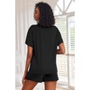 image:imageEkouaer 2 Pack Womens Pajama Sets Short Sleeve Top with Shorts Soft Comfy Loungewear Sleepwear SXXLAtie Dye Black PinkBlack