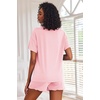 image:imageEkouaer 2 Pack Womens Pajama Sets Short Sleeve Top with Shorts Soft Comfy Loungewear Sleepwear SXXLTie Dye Pink BluePink