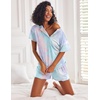 image:imageEkouaer 2 Pack Womens Pajama Sets Short Sleeve Top with Shorts Soft Comfy Loungewear Sleepwear SXXLTie Dye Pink BlueTie Dye Blue