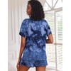 image:imageEkouaer 2 Pack Womens Pajama Sets Short Sleeve Top with Shorts Soft Comfy Loungewear Sleepwear SXXLTie Dye Pink BlueTie Dye Blue