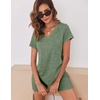 image:imageEkouaer Biker Short Sets Women 2 Piece Outfits Ribbed Pajama Short Sleeve Workout SetDark Green