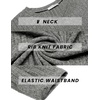 image:imageEkouaer Biker Short Sets Women 2 Piece Outfits Ribbed Pajama Short Sleeve Workout SetGrey