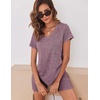 image:imageEkouaer Biker Short Sets Women 2 Piece Outfits Ribbed Pajama Short Sleeve Workout SetPurple