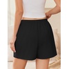 image:imageEkouaer Boxer Shorts for Women Casual Summer Y2K Elastic Waist 2026 Vacation Beach Shorts Black M