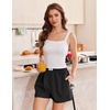 image:imageEkouaer Boxer Shorts for Women Casual Summer Y2K Elastic Waist 2026 Vacation Beach Shorts Black M