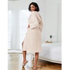 image:imageEkouaer Fleece Robes for Women with Hooded Warm Soft Cozy Long Plush Bathrobe SXXLBbeige