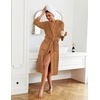 image:imageEkouaer Fleece Robes for Women with Hooded Warm Soft Cozy Long Plush Bathrobe SXXLBbrown
