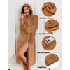 image:imageEkouaer Fleece Robes for Women with Hooded Warm Soft Cozy Long Plush Bathrobe SXXLBbrown