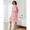 image:imageEkouaer Fleece Robes for Women with Hooded Warm Soft Cozy Long Plush Bathrobe SXXLBlight Pink