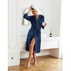 image:imageEkouaer Fleece Robes for Women with Hooded Warm Soft Cozy Long Plush Bathrobe SXXLBnavy Blue
