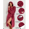 image:imageEkouaer Fleece Robes for Women with Hooded Warm Soft Cozy Long Plush Bathrobe SXXLBwine Red