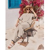 image:imageEkouaer Lounge Set for Women Travel Outfits 2 Piece Sets Short Sleeve Sweater Top Wide Leg Long Pants LoungewearMoon Gray