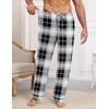 image:imageEkouaer Mens Pajama Pants Sleepwear Soft Pjs Bottoms Sleep Lounge Long Pant with Drawstring amp PocketsBlack White Plaid