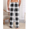 image:imageEkouaer Mens Pajama Pants Sleepwear Soft Pjs Bottoms Sleep Lounge Long Pant with Drawstring amp PocketsBlack White Plaid