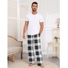 image:imageEkouaer Mens Pajama Pants Sleepwear Soft Pjs Bottoms Sleep Lounge Long Pant with Drawstring amp PocketsBlack White Plaid