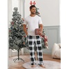 image:imageEkouaer Mens Pajama Pants Sleepwear Soft Pjs Bottoms Sleep Lounge Long Pant with Drawstring amp PocketsBlack White Plaid