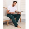 image:imageEkouaer Mens Pajama Pants Sleepwear Soft Pjs Bottoms Sleep Lounge Long Pant with Drawstring amp PocketsBlue Green Plaid