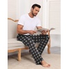 image:imageEkouaer Mens Pajama Pants Sleepwear Soft Pjs Bottoms Sleep Lounge Long Pant with Drawstring amp PocketsGray Black Plaid