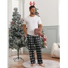 image:imageEkouaer Mens Pajama Pants Sleepwear Soft Pjs Bottoms Sleep Lounge Long Pant with Drawstring amp PocketsGray Black Plaid