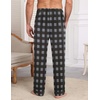 image:imageEkouaer Mens Pajama Pants Sleepwear Soft Pjs Bottoms Sleep Lounge Long Pant with Drawstring amp PocketsGray Black Plaid
