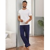 image:imageEkouaer Mens Pajama Pants Sleepwear Soft Pjs Bottoms Sleep Lounge Long Pant with Drawstring amp PocketsNavy Blue