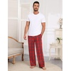 image:imageEkouaer Mens Pajama Pants Sleepwear Soft Pjs Bottoms Sleep Lounge Long Pant with Drawstring amp PocketsRed Black Blue Plaid