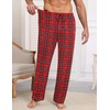 image:imageEkouaer Mens Pajama Pants Sleepwear Soft Pjs Bottoms Sleep Lounge Long Pant with Drawstring amp PocketsRed Black Blue Plaid