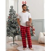 image:imageEkouaer Mens Pajama Pants Sleepwear Soft Pjs Bottoms Sleep Lounge Long Pant with Drawstring amp PocketsRed Black Plaid