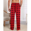 image:imageEkouaer Mens Pajama Pants Sleepwear Soft Pjs Bottoms Sleep Lounge Long Pant with Drawstring amp PocketsRed Black Plaid