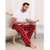 image:imageEkouaer Mens Pajama Pants Sleepwear Soft Pjs Bottoms Sleep Lounge Long Pant with Drawstring amp PocketsRed Black Plaid