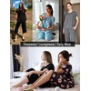 image:imageEkouaer Pajama Set for Women 2 Piece Capri Pants Short Sleeve Top Sleepwear Soft Pjs Loungewear with Pockets S3XLBlack