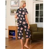 image:imageEkouaer Pajama Set for Women 2 Piece Capri Pants Short Sleeve Top Sleepwear Soft Pjs Loungewear with Pockets S3XLBlack Flowers