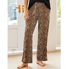 image:imageEkouaer Pajama Sets for Women Short Sleeve Pj Set V Neck Sleepwear Chest Pocket with Long Pants Casual Loose LoungewearLeopard Brown