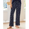 image:imageEkouaer Pajama Sets for Women Short Sleeve Pj Set V Neck Sleepwear Chest Pocket with Long Pants Casual Loose LoungewearNavy Starry Sky