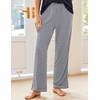 image:imageEkouaer Pajama Sets for Women Short Sleeve Pj Set V Neck Sleepwear Chest Pocket with Long Pants Casual Loose LoungewearNavy Striped